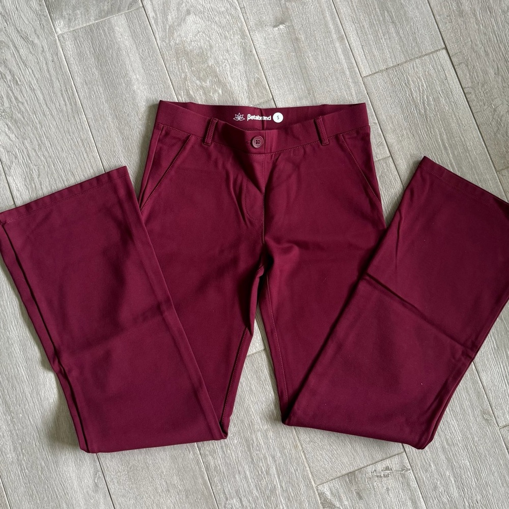 Betabrand Burgundy Pants